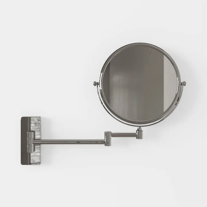 Modern Polished Metal Wall Mounted Double Sided Vanity Mirror 3D Model