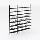 REIBII 69.8" W Storage Shelves 1250LBS Wire Right 45 Degree View