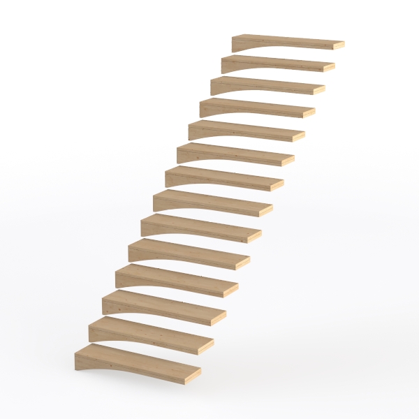 Stair 010 - wooden no handrail