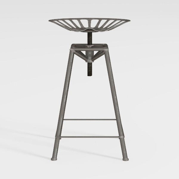 31 in. Silver Metal Weathered Antique Cast Iron Ba