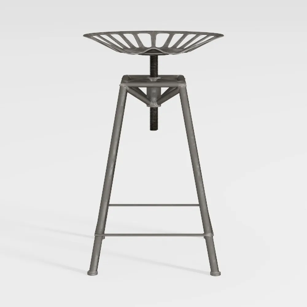 31 in. Silver Metal Weathered Antique Cast Iron Ba