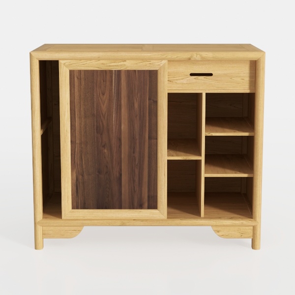 WEENFON Rattan Cabinet, Storage Cabinet with