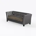 Chesterfield Couch 3 Seater Large Sofa, Faux Left 45 Degree View