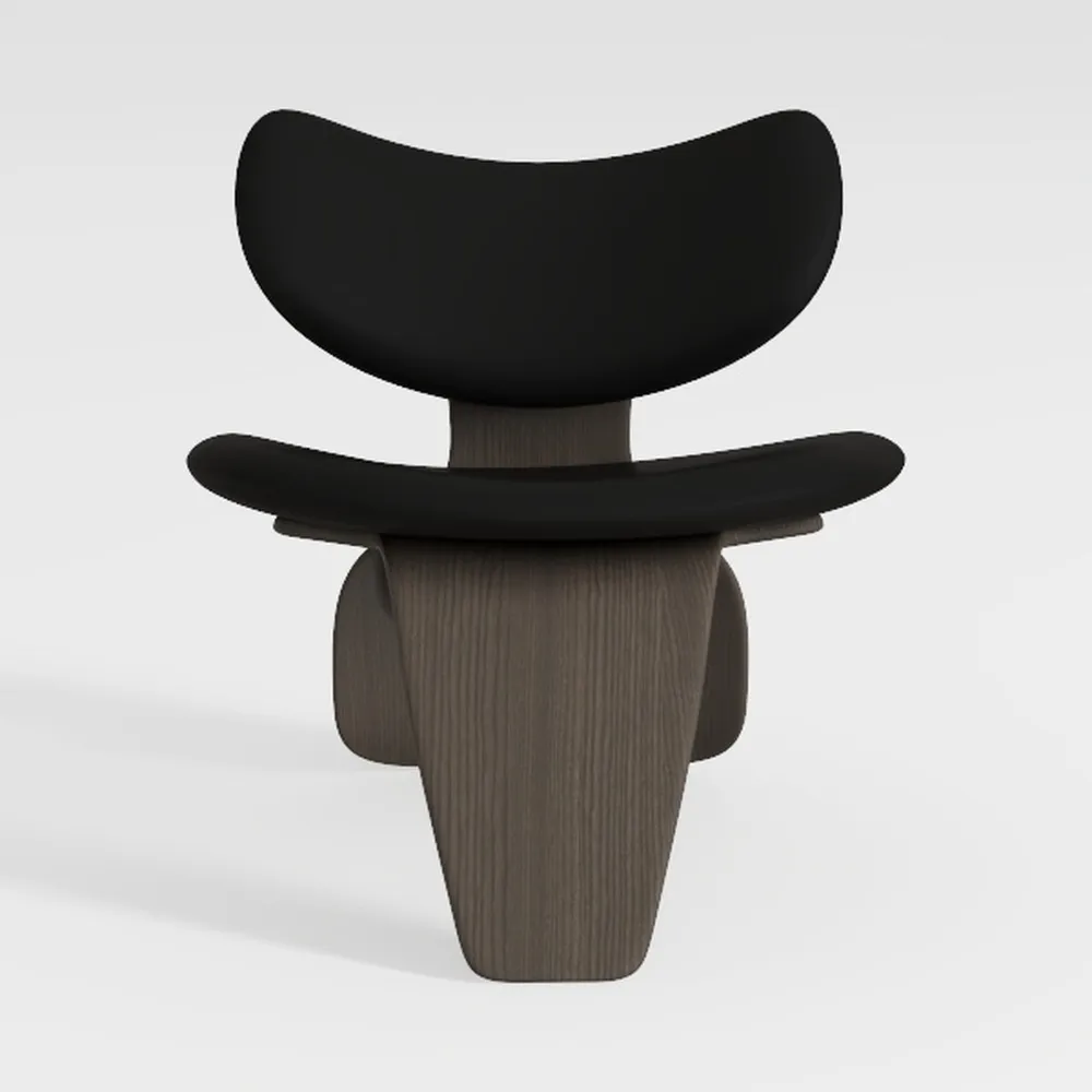 Furgle Mid Century Modern Shell Lounge Chair, PU L