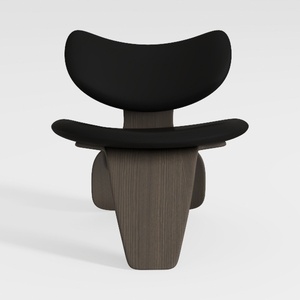 Furgle Mid Century Modern Shell Lounge Chair, PU L