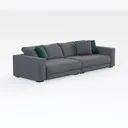 HONBAY Modular Sectional Couch with Pull Out Bed Right 45 Degree View