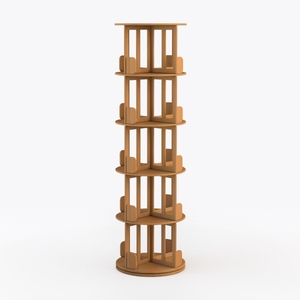 5 Tier Rotating Bookshelf, 360 ° Display Stackable