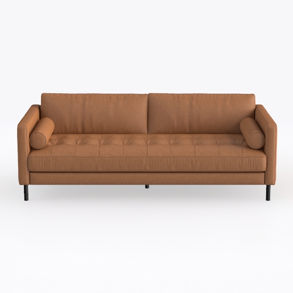Hydeline Aria Top Grain Leather Sofa Couch, 84