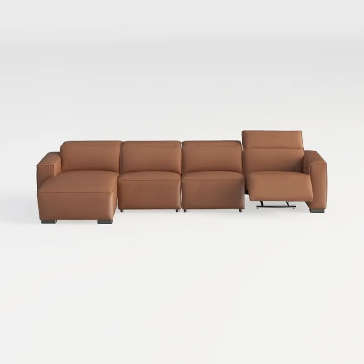 Modern Leather Reclining Sectional Sofa 3D Model
