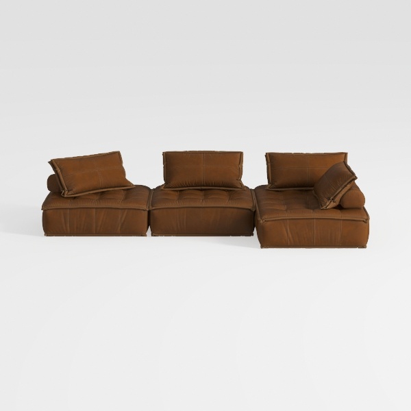 SIMPLIHOME Rex Left-Facing Modular Sectional Sofa 
