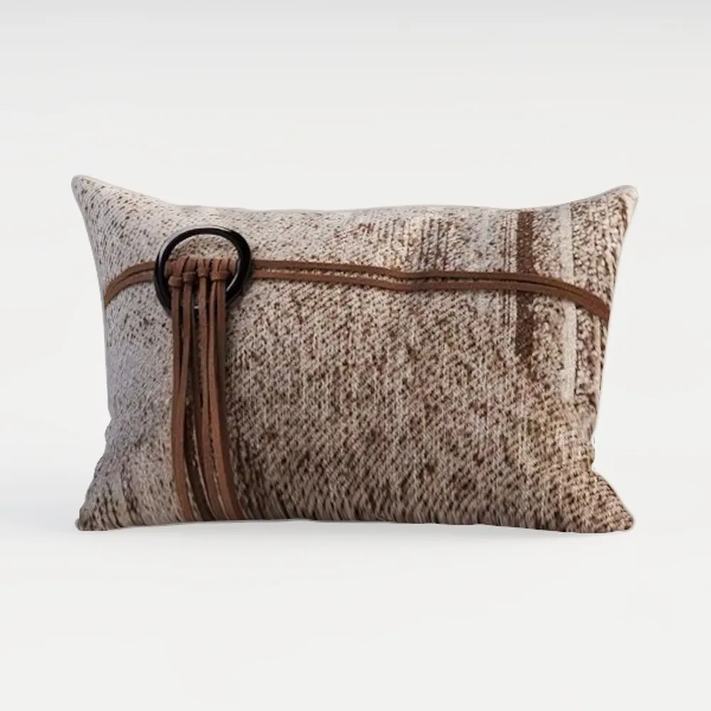 Aeckself Boho Chenille Tufted Pillow Cover 12x20