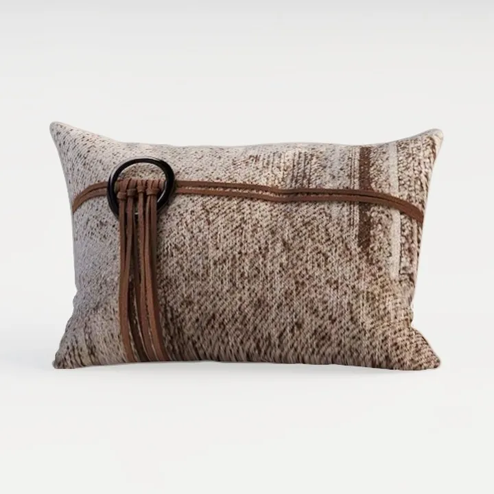 Aeckself Boho Chenille Tufted Pillow Cover 12x20