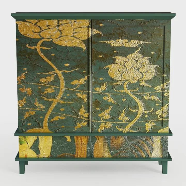 63" Sideboard Buffet Cabinet Set of 2, Wooden