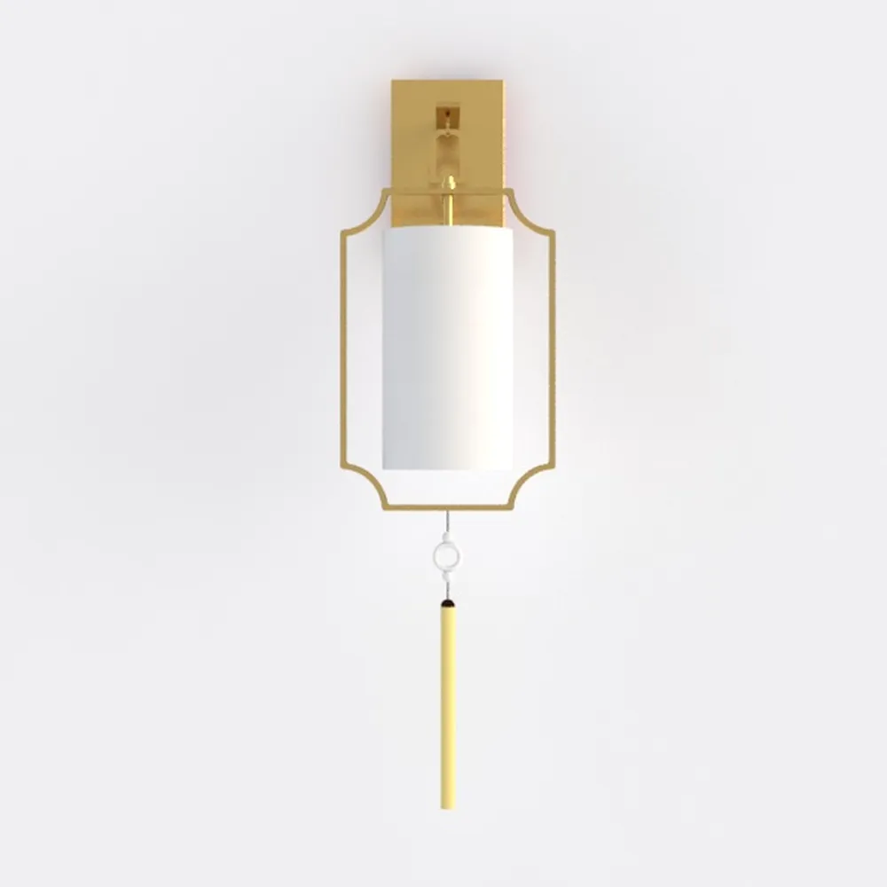 Modern Brass Plug-in Wall Sconces Set of Two