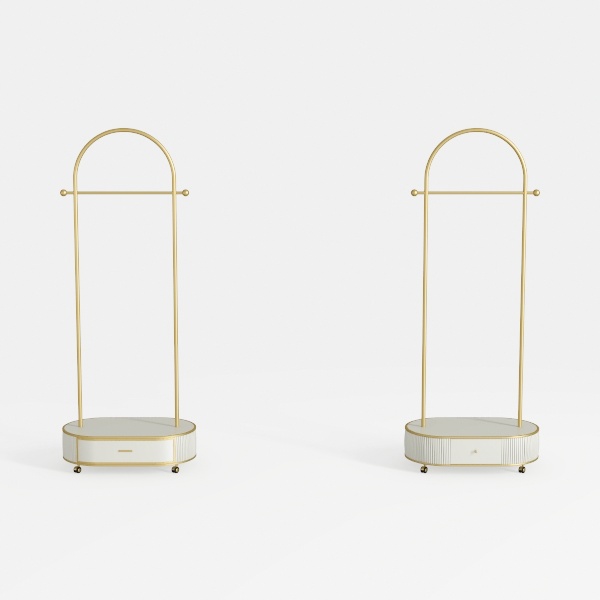 Raybee 76.7&quot; H Gold Clothing Rack, Modern Coat