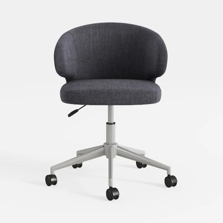 Minimalist Fabric Upholstered Adjustable Swivel Office Chair 3D Model