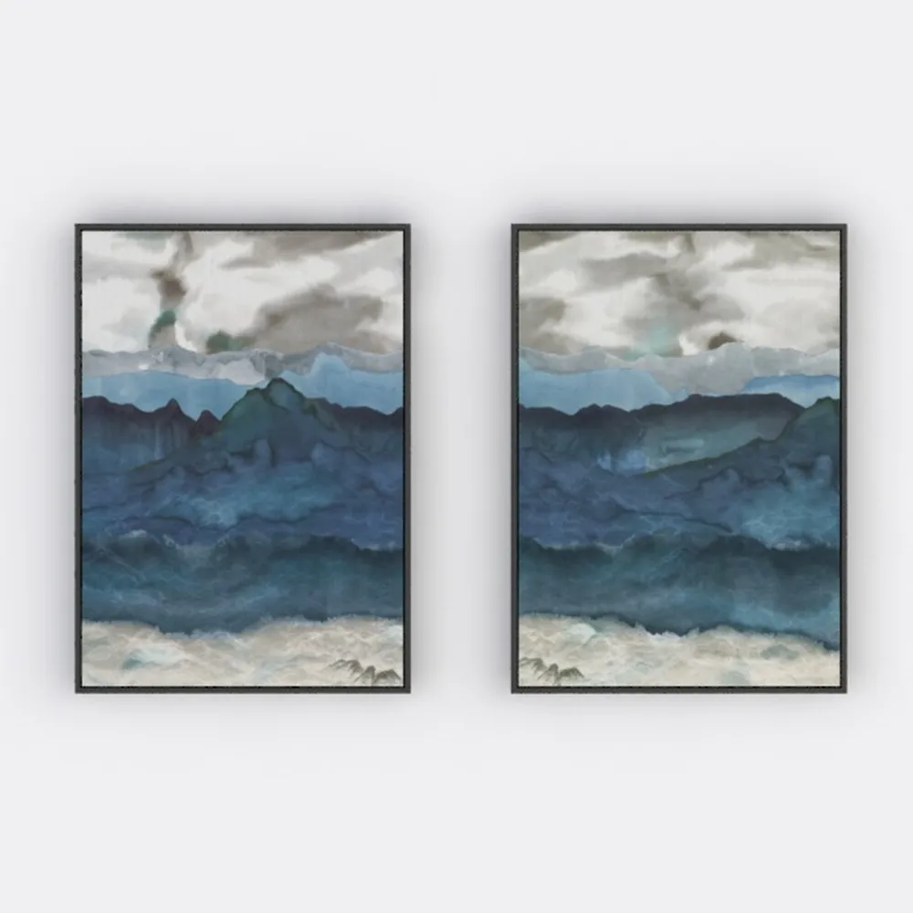 Black Framed Canvas Wall Art For Living Room Wall