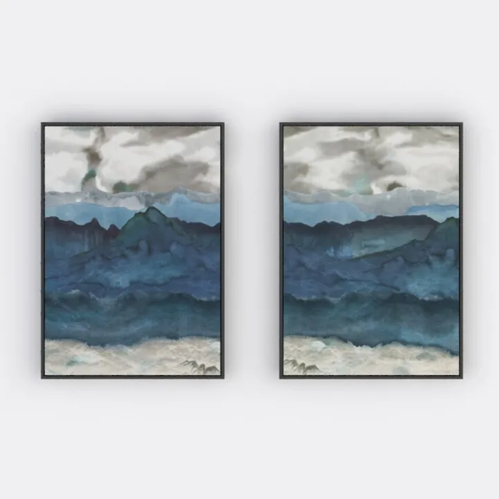 Black Framed Canvas Wall Art For Living Room Wall