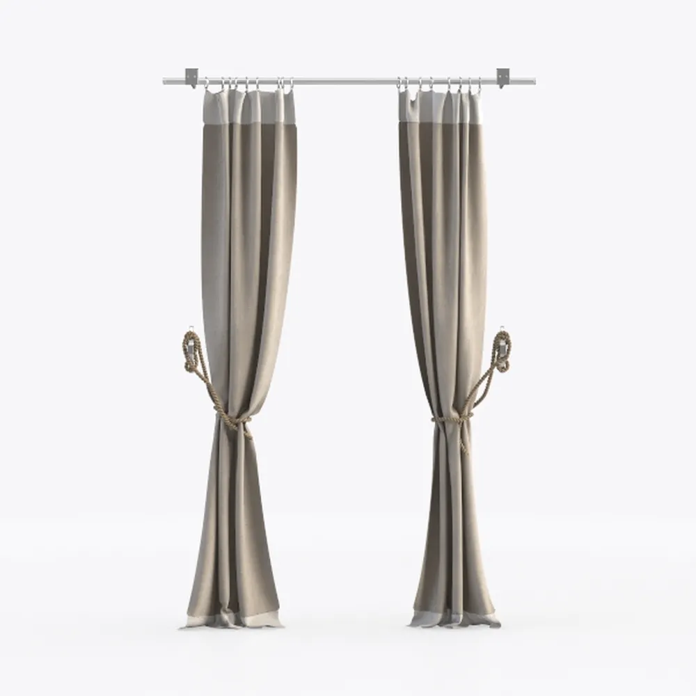 PrinceDeco Natural Linen Curtains 100% Blackout