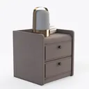 Pemberly Row 2-Drawer Farmhouse Wood Nightstand Right 45 Degree View