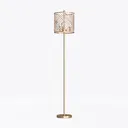 Gold Metal Crystal Glam Floor Lamp 3D Model Left 45 Degree View