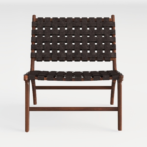 Modway Saoirse Woven Rope Wood Accent Lounge Chair