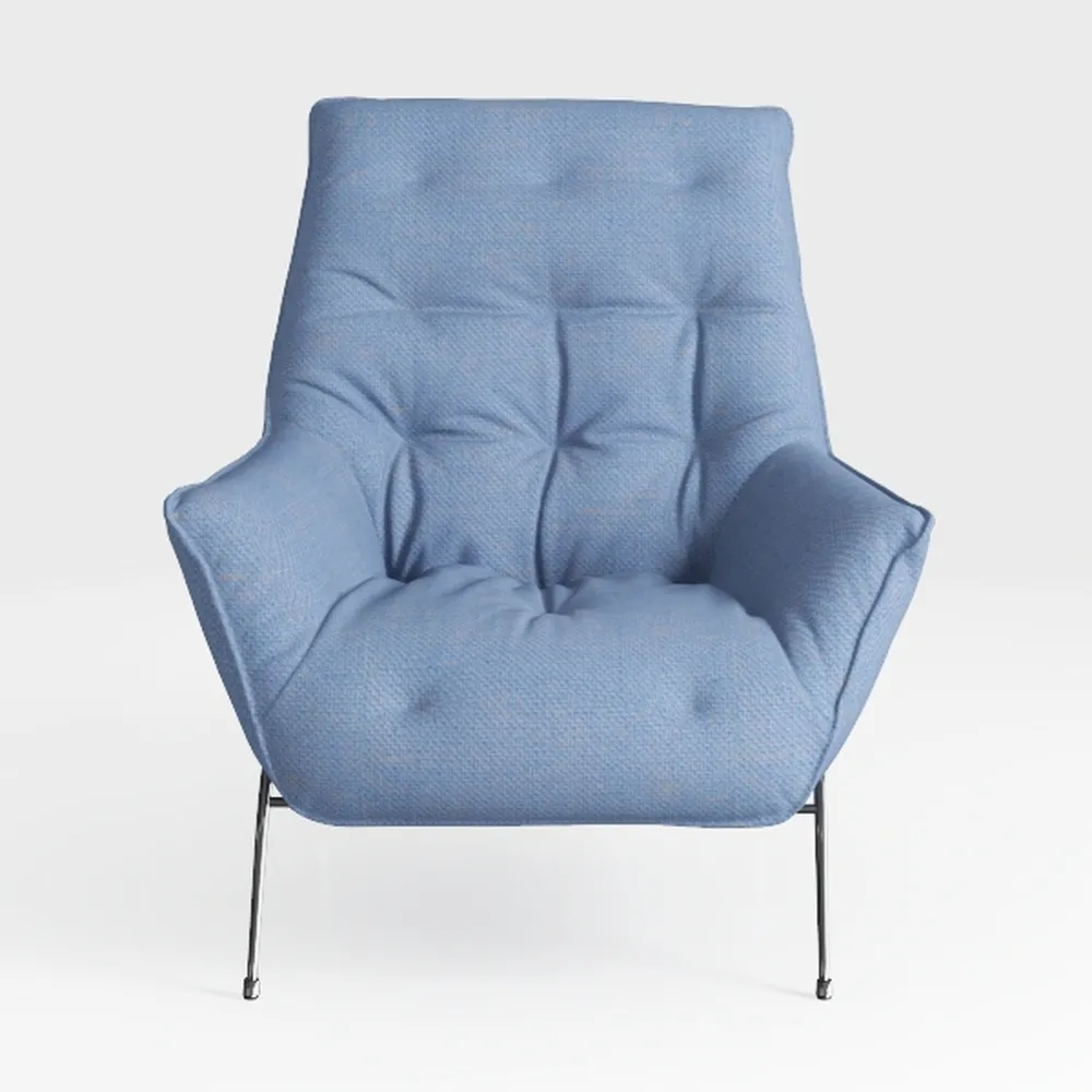 Lazy Chair with Ottoman, Large Modern Lounge