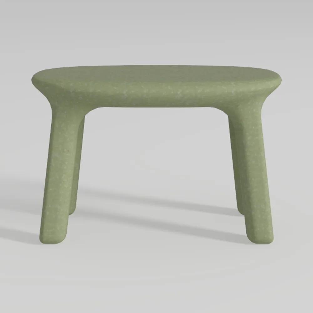 6-Piece Green Round Stackable Nesting Plastic Outd