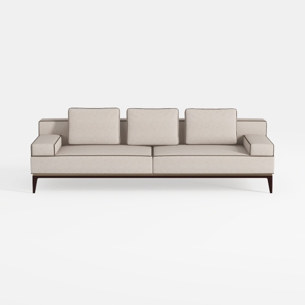 3-Piece U-Shape Upholstered Sectional Couch Sofa