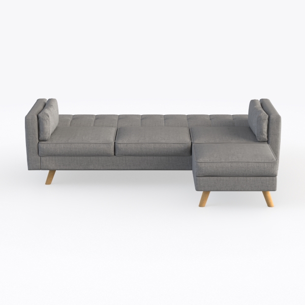 Modway Engage Right Facing Sectional Sofa in Mid-C