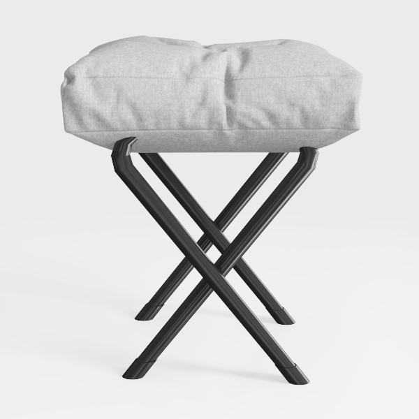 LITA Folding Upholstered Footrest Stool, Modern