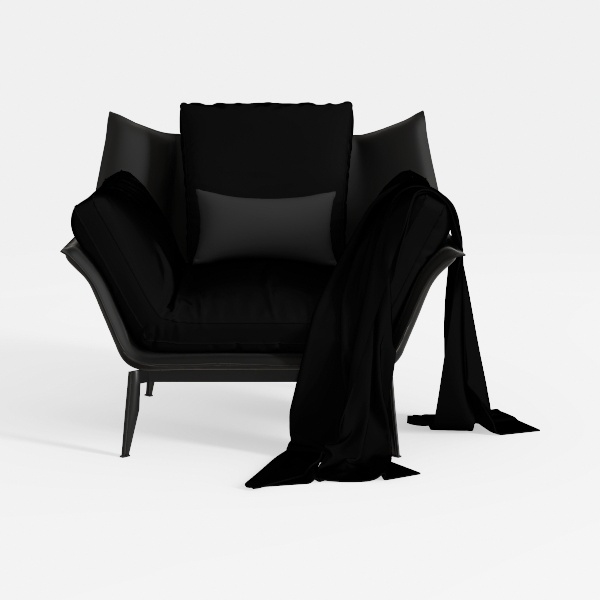 hjh LIVING poltrona 1 posto CARIPITO poltrona imbottita in tessuto reclinabile per soggiorno camera da letto, nero