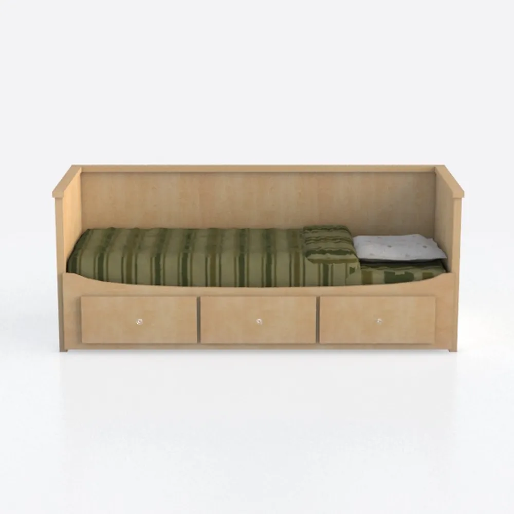 Benzara Mari Twin Captain Bed with Drawers, Brazil