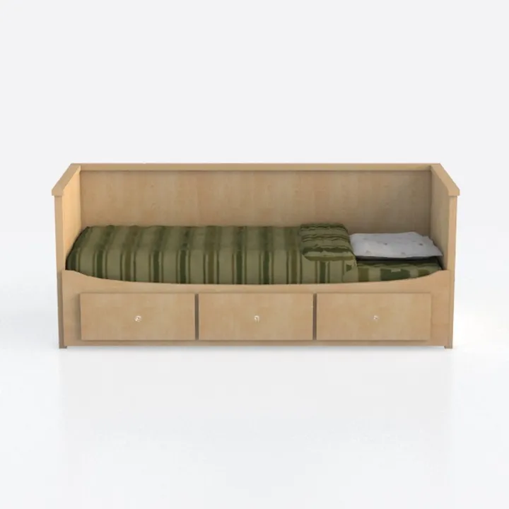 Benzara Mari Twin Captain Bed with Drawers, Brazil