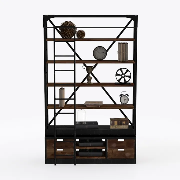 5-Tier Large Reversible Corner Tree Bookshelf