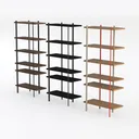 Tribesigns Triple Wide 5-Shelf Bookcase, Etagere Left 45 Degree View