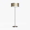 Contemporary Brass Textured Shade Floor Lamp 3D Model Left 45 Degree View