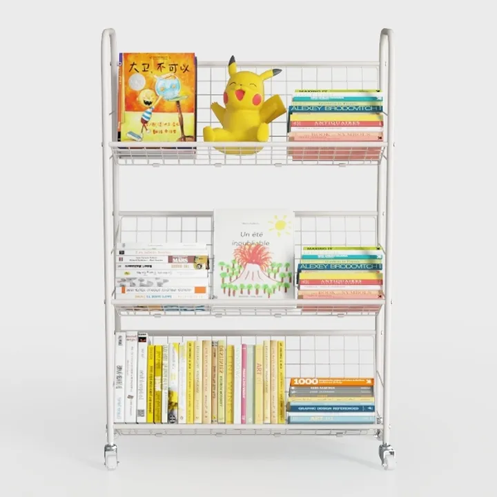 KINGRACK Slim Rolling Storage Cart, 4 Tier Narrow
