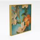 Vintage Floral Framed Wall Art Print 3D Model Right 45 Degree View
