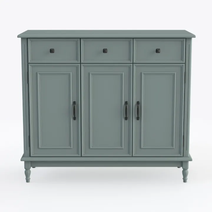 Minimalist Painted Solid Wood Storage Cabinet 3D Model
