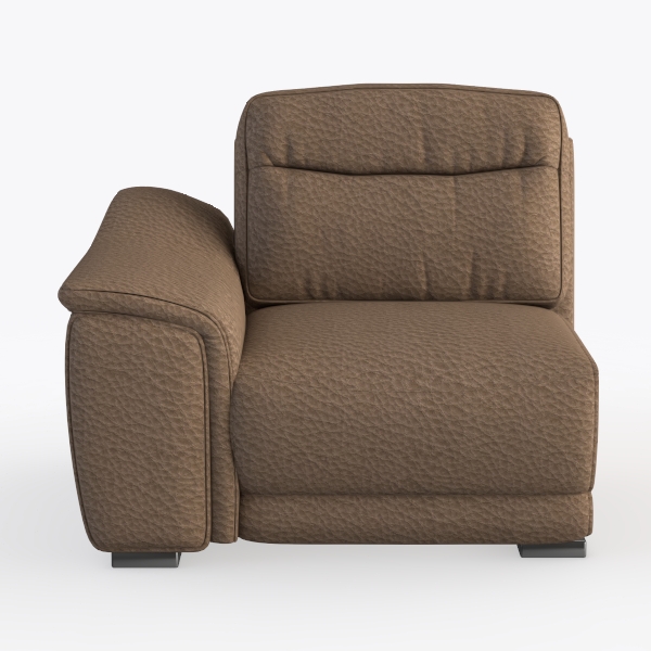 SIMPLIHOME Rex Right-Arm Sofa Module in Full-Grain