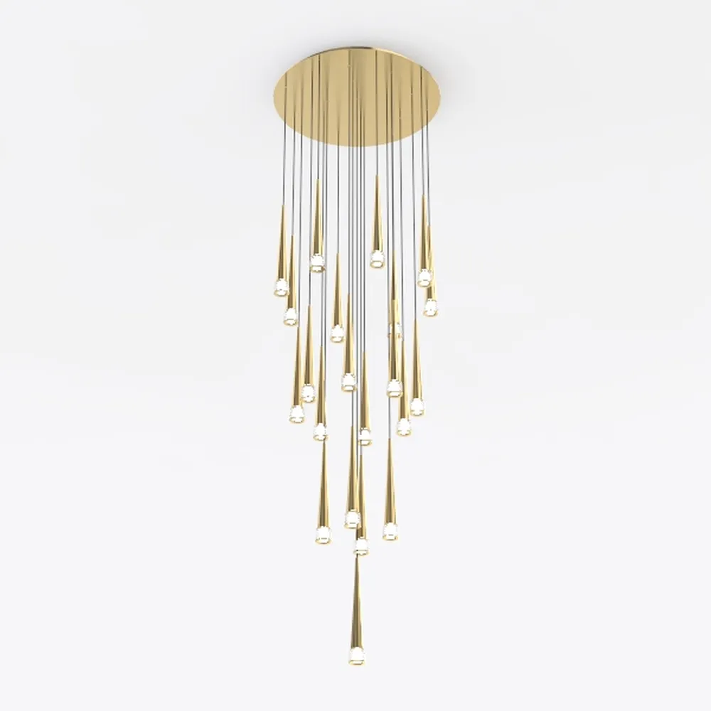 Gold Large Crystal Chandeliers 7 Lights Modern 