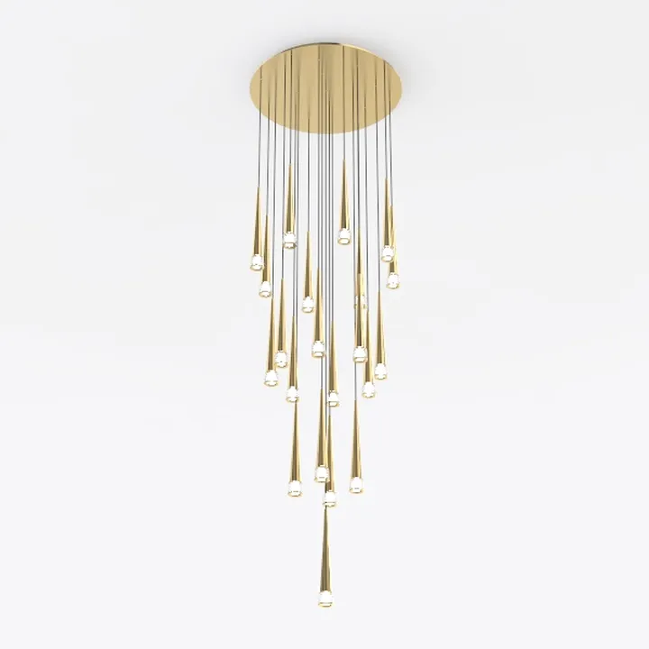 Gold Large Crystal Chandeliers 7 Lights Modern 