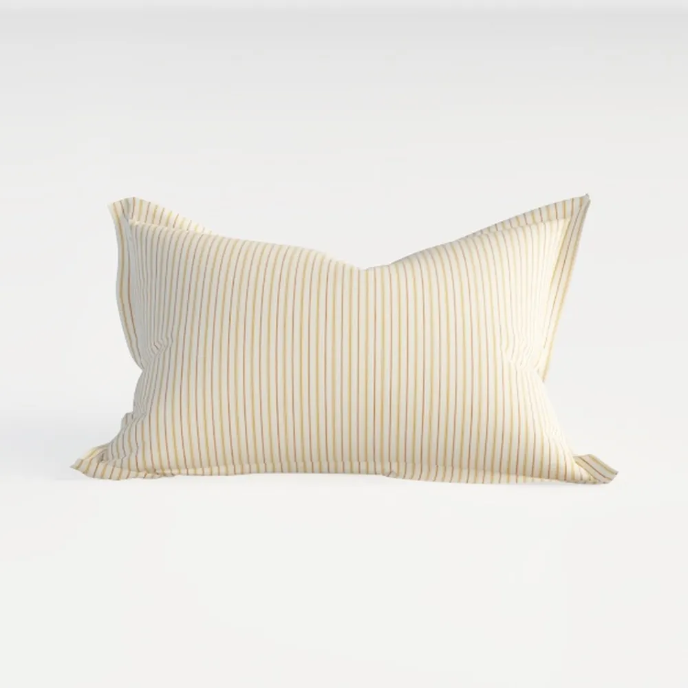 MIULEE Coral Red Corduroy Lumbar Pillow Covers