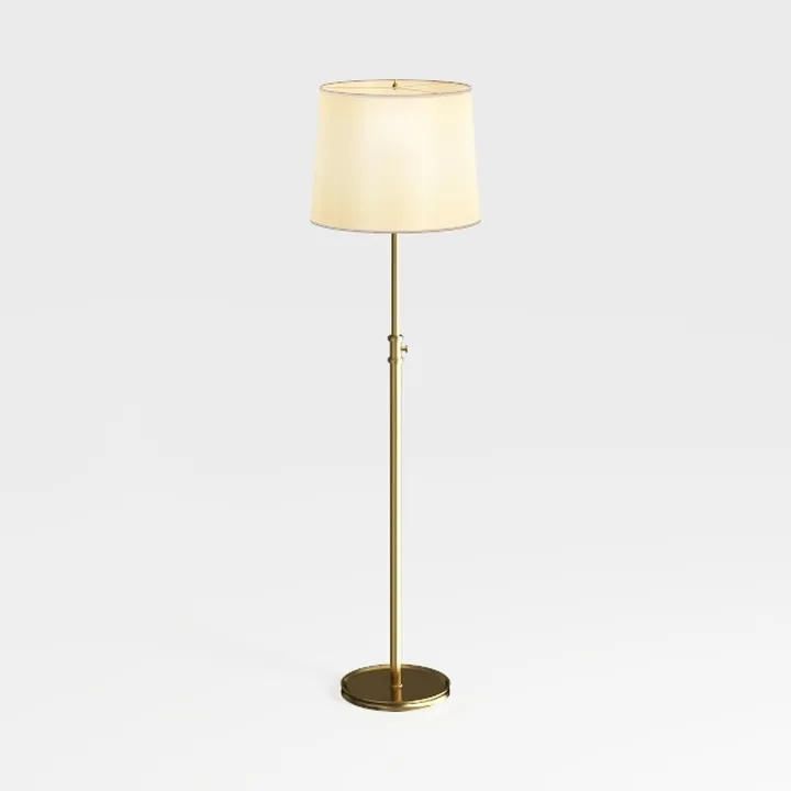 Brass Fabric Modern Adjustable Floor Lamp 3D Model