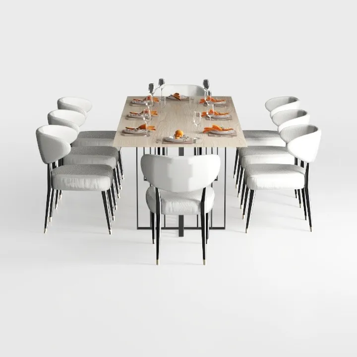 Dining Chairs Set of 4 Modern High Backrest