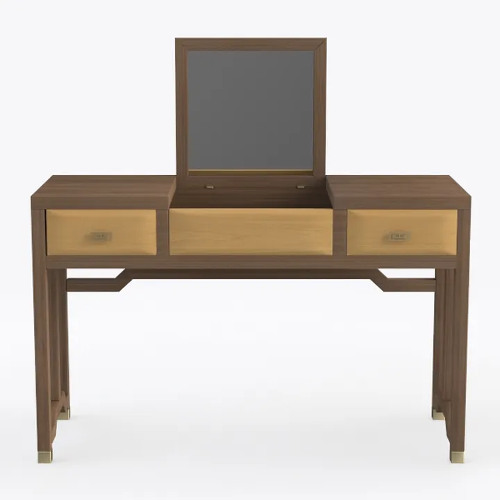 Espresso Lift Top Vanity Table