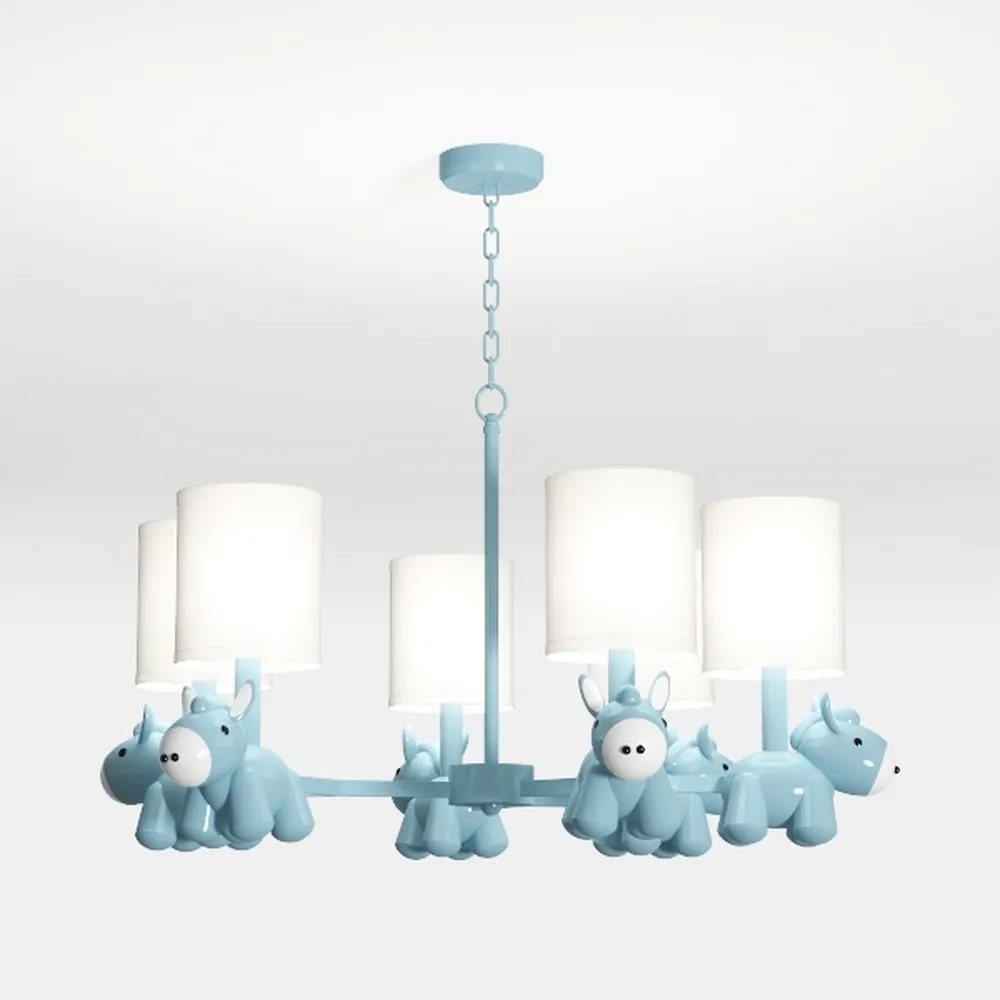 BONLICHT Round Rustic Chandelier 10-Light Brushed