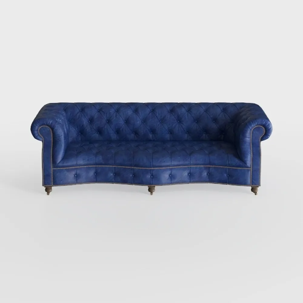 Large Sofa, Velvet Sofa Three-seat Sofa Classic