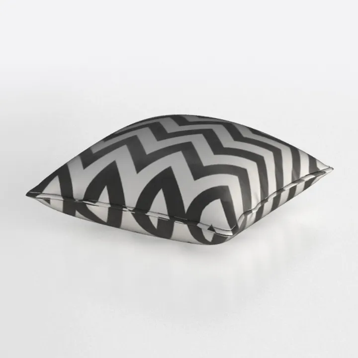 Modern Chevron Pattern Fabric Throw Pillow 3D Model